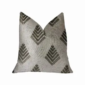Plutus Brands PBRA2246-1818-DP - Aspen Mist Blue and Beige Luxury Throw Pillow - 18" x 18"