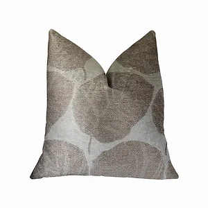 Plutus Brands PBRA2287-1818-DP - Elegant Gray Floral Luxury Throw Pillow