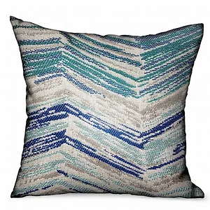 Plutus Brands PBRAO116-2222-DP - Skyline Breeze Blue Chevron Luxury Throw Pillow