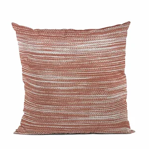 Plutus Brands PBRA2412-2222-DP - Luxury Red and Beige Stripe Throw Pillow - 22" x 22"