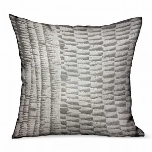 Plutus Brands PBRAO123-2424-DP - Plutus Epoxi River Gray Dobby Luxury Outdoor/Indoor Pillow