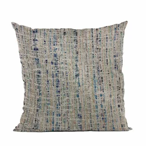 Plutus Brands PBRA2460-2222-DP - Plutus Blue Mixed Stripe Luxury Throw Pillow - 22" x 22"