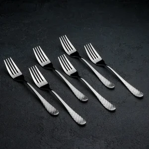 Wilmax WL-999201/6C - 8" Stainless Steel Dinner Fork Set of 6 in Gift Box