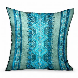 Plutus Brands PBRA2350-1818-DP - Luxurious Green Geometric Throw Pillow - 18" x 18"