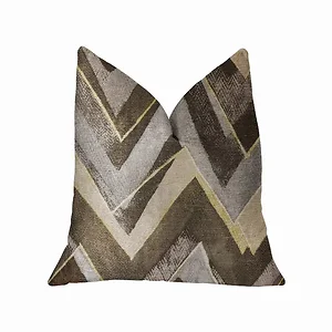 Plutus Brands PBRA2248-2030-DP - Plutus Badger Cove Brown Luxury Chevron Throw Pillow