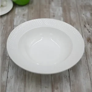 Wilmax WL-880102/6C - Set of 6 Deep Plates - 9 Inch White Ceramic Gift Box