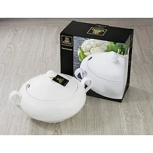 Wilmax WL-992491/1C - Elegant White Porcelain Tureen - 95 Fl Oz (2800 ml)