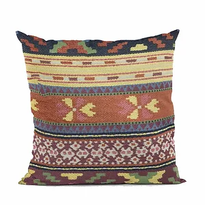 Plutus Brands PBRA2433-2626-DP - Plutus Unique Multi-Color Lanes Border Throw Pillow