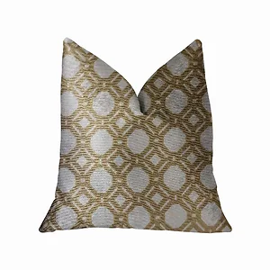 Plutus Brands PBRA2245-2030-DP - Beige and Gray Geometric Luxury Throw Pillow