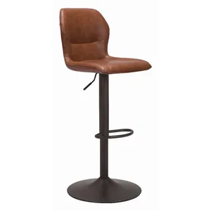 Zuo Modern Contemporary Inc 109034 - Vintage Brown Adjustable Bar Chair with Modern Design