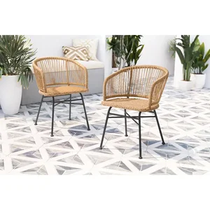 Zuo Modern Contemporary Inc 703947 - Zaragoza Outdoor Dining Chair Set - Natural Finish, 2 Pieces