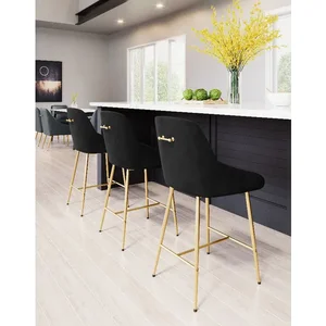 Zuo Modern Contemporary Inc 101910 - Mira Glam Counter Chair in Black and Gold