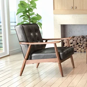 Zuo Modern Contemporary Inc 100528 - Elegant Black Faux Leather Rocky Arm Chair