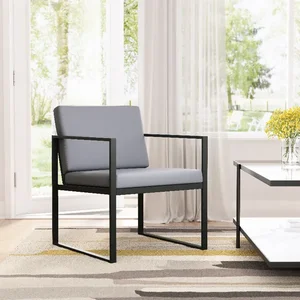 Zuo Modern Contemporary Inc 101934 - Sleek Claremont Gray Arm Chair with Steel Frame