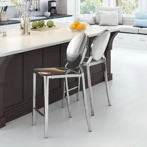Zuo Modern Contemporary Inc 100551 - Modern Eclipse Counter Chair Set in Polished Stainless Steel