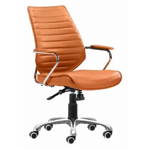 Zuo Modern Contemporary Inc 205167 - Comfortable Orange Low Back Office Chair with Chrome Frame