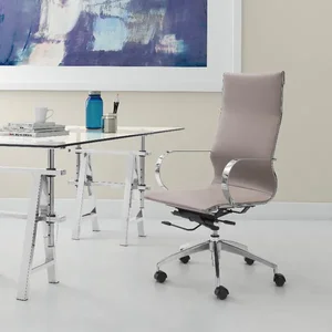 Zuo Modern Contemporary Inc 100373 - Elegant Taupe Glider High Back Office Chair