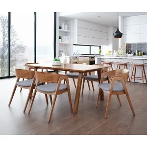 Zuo Modern Contemporary Inc 100977 - Modern Walnut & Dark Gray Dining Arm Chairs (Set of 2)