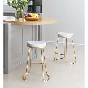 Zuo Modern Contemporary Inc 101262 - Bree Modern Counter Stool Set (2) - White and Gold Finish