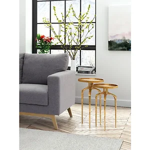 Zuo Modern Contemporary Inc 405002 - Antique Gold Nesting Accent Tables - Set of 2