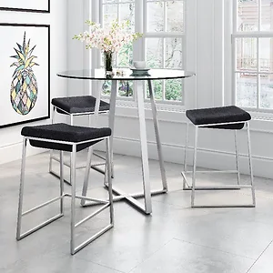 Zuo Modern Contemporary Inc 300037 - Lids Counter Stool Set: Stylish Dark Gray Design