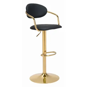 Zuo Modern Contemporary Inc 109037 - Gusto Adjustable Bar Chair in Black and Gold