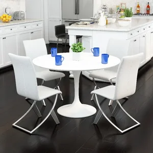 Zuo Modern Contemporary Inc 102102 - Stylish Delfin Dining Chair Set (2) - White & Silver