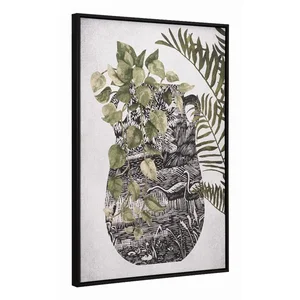 Zuo Modern Contemporary Inc A12245 - Multicolor Greenery Canvas Wall Art with Wood Frame