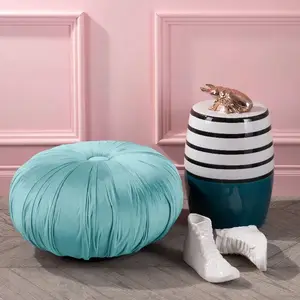 Zuo Modern Contemporary Inc 101123 - Light Blue Bund Ottoman with Tufted Design