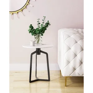 Zuo Modern Contemporary Inc 101510 - Elegant White & Black Marble Side Table