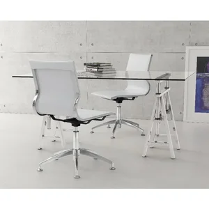 Zuo Modern Contemporary Inc 100378 - Modern Glider Conference Chair - White & Chrome