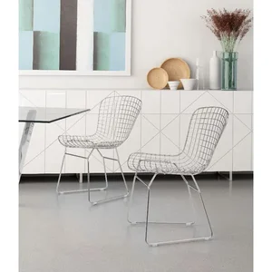 Zuo Modern Contemporary Inc 188000 - Mid-Century Modern Wire Dining Chair Set - Chrome Finish