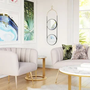 Zuo Modern Contemporary Inc A12209 - Zodiac Gold & Black Round Decorative Wall Mirror