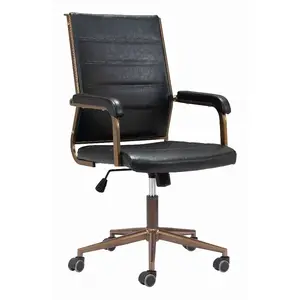 Zuo Modern Contemporary Inc 109021 - Vintage Black Auction Office Chair with Tilt Adjustment