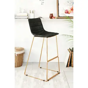 Zuo Modern Contemporary Inc 101461 - Luxurious Adele Black & Gold Bar Chair