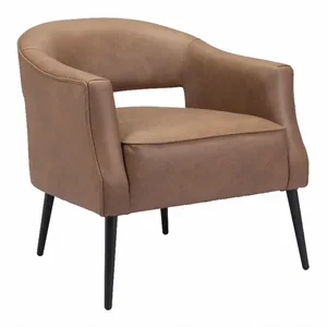 Zuo Modern Contemporary Inc 109051 - Vintage Brown Berkeley Accent Chair with Gold Legs
