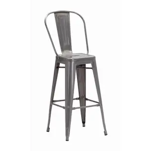 Zuo Modern Contemporary Inc 106120 - Industrial Gunmetal Bar Chairs (Set of 2) - Elio Style