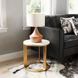 Zuo Modern Contemporary Inc 101678 - Elegant White & Gold Marble Side Table