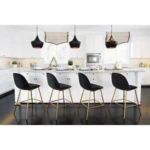 Zuo Modern Contemporary Inc 101292 - Siena Glamorous Counter Chairs - Set of 2 Black & Gold