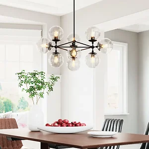 Zuo Modern Contemporary Inc 56065 - Belfast Black Metal Ceiling Lamp with Glass Globes