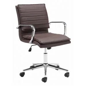 Zuo Modern Contemporary Inc 109007 - Stylish Espresso Vinyl Office Chair with Chrome Accents