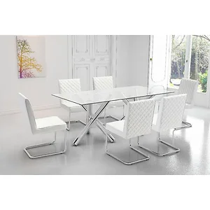 Zuo Modern Contemporary Inc 100188 - Set of 2 Modern Quilt Armless Dining Chairs - White