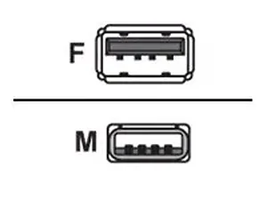 Addon USBEXTAA5MF - 5ft USB Extension Cable - USB Female to Male - Black