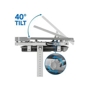 Mountit MI-10201 - Gray Kids Desk and Chair Set - Perfect for Study Time