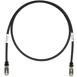 Panduit STP6X1BL-Q - TX6A 10Gig SFTP Patch Cable - 1 ft - Black