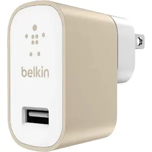 Belkin F8M731DQGLD - SINGLE MICRO WALL CHARGER, UNIVERSAL, 5V, 2.4A, GOLD