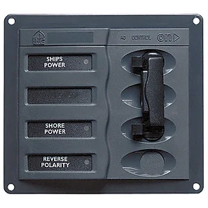 Bep Marine 900-ACCH-110V - BEP AC Circuit Breaker Panel without Meters, Double Pole Change Over Panel