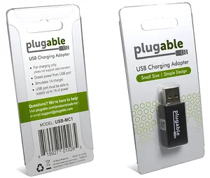 Plugable Technologies USB-MC1 - Pluggable USB Fast 1A Charger - Universal Compatibility