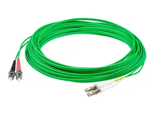Addon ADD-ST-LC-9M6MMFP-GN - 9M LC/ST MM Green OM1 Fiber Patch Cable - 50ft