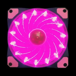 Apevia AF512L-SPK - 120mm Pink LED Case Fan with Anti-Vibration Pads (5-Pack)